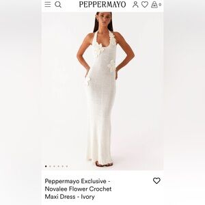 Peppermayo novalee flower Crochet Maxi Dress